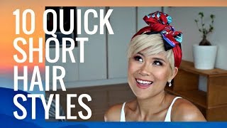 10 Easy Hairstyles For (Pixie) Short Hair | Ft. C.Michael London