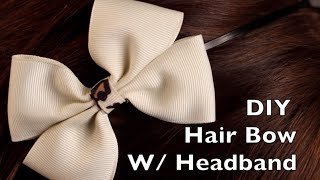 Diy Hair Bow Tutorial - Double Bow On A Headband Or Hair Clip