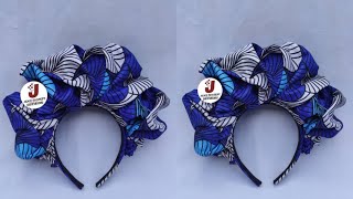 Trending Ruffles/Scrunchie Headband With Ankara Fabric/Diy Statement Headpiece.