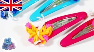 How To Make Butterflies Hair Clip With Rainbow Loom Easy Diy  Mathie