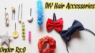 Diy Hair Accessories | Hair Accessories Making At Home | Diy Hair Clips And Hairband