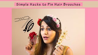 Simple Hacks To Pin Hair Brooches |Wedding Hairstyle Accessories| Nikksmua