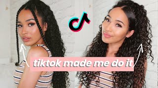 Testing Viral Tiktok Hairstyles & Hair Hacks For Curly Hair *They Worked!*