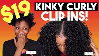 $19 Kinky Curly Clip Ins! How To Blend In With Your Hair For Most Natural Install│Must Have