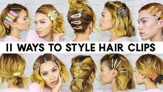 11 Easy Ways To Style Hair Clips For Short Hair (Braidless)