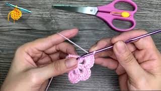 Easy Crochet  Hair Clip Butterfly-Shaped