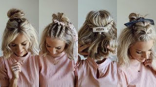 4 Half Up Styles For Short Hair | W/ Hair Accessories