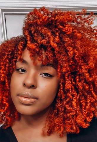 Orange-Red Textured Hair