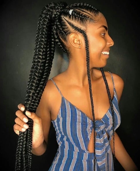 Braided Ponytail - Natural Girl Wigs