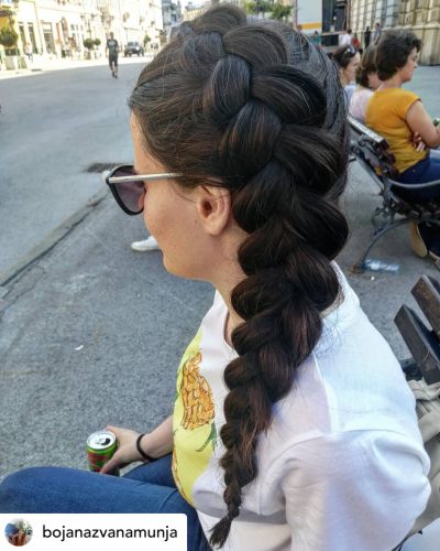 A side Dutch braid is PERFECT for camping!