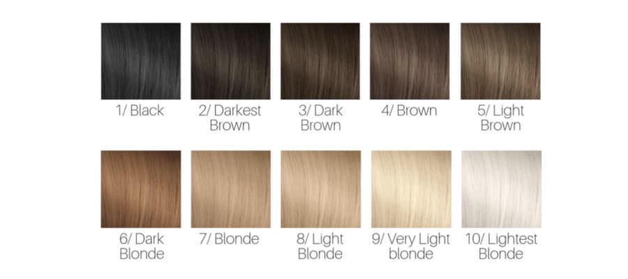 Hair color level chart.