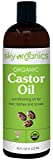 Castor Oil USDA Organic Cold-Pressed (16oz) 100% Pure Hexane-Free...