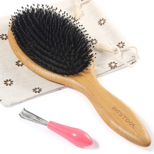 Bestool boar bristle hair brush with nylon pins.