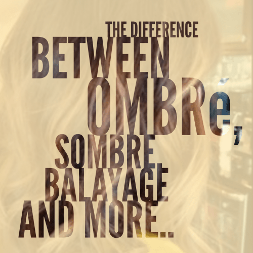 Ever wonder what the difference between ombré, sombre and balayage was?  Learn all about the different types of highlights.