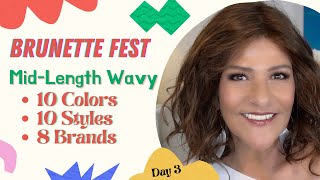 Brunette Wig Fest | Mid Length Wavy Brunettes | 8 Brands 10 Colors 10 Styles | Day 3