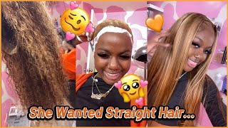 Style Your Lace Wig From Curly To Straight? Lace Wig Tutorial #Elfinhair, She Did It!