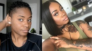 Short Hair Transformation #2 | Liquid Cap Quickweave With A Frontal Under $100
