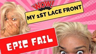My First Frontal Install !! Fail ???!?!? Ash Blonde Wig For Black Women, Amazon Wig