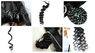 5 Ways To Curl Hair With Thread Or String | African Hair Threading Curls For All Hair Types