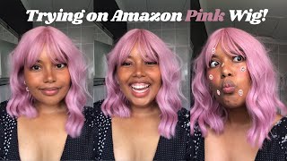 Cheap Pink Wig From Amazon | Amazon Experience & Review | South African Youtuber