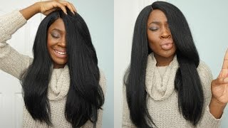 Kinky Straight Wig Under $30  | Outre Dominican Blowout Straight