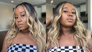 Summer Blonde Wig Series | $30 Outre Synthetic Swiss Lace Front Stevie Wig | De La Fro