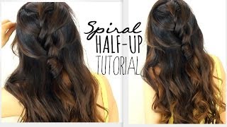 ★3 Minute Spiral Half-Updo Hairstyle | Easy Back-To-School Hairstyles