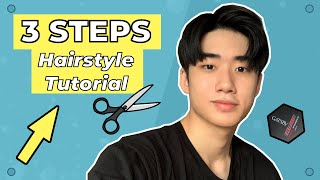 Easy 3 Steps Center Parting Hairstyle Tutorial For Men (Korean Hairstyle)