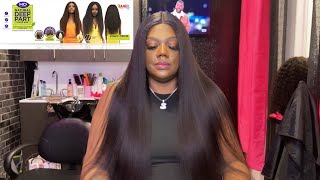 Janet Collectionnatural Deep Part Lace Kinky Crimp Wig Using Esha Absolute Lace Glue‍♀️