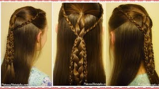 Quick And Easy Hairstyle For School - Simple Gathered Braids Tutorial