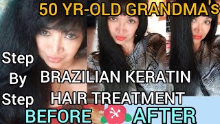 Nagpa-Parlor Si Lola. Ang Ganda!  Brazilian Keratin Hair Treatment Step By Step