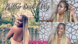 Knotless Braided Wig Install + Review | Featuring Poshglad Wigs
