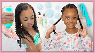 Curly Hair Weekly Wash & Style Routine For Little Girls!
