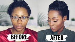 Watch Me Transform: How To Style Short Relaxed Hair For Black Women ( Start To Finish) | Dimma Umeh