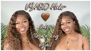 You Need This Wig ! Amazon Highlight Water Wave Wig Install  Vshow Hair