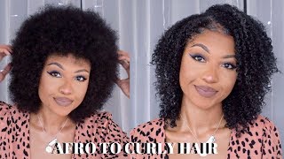 Afro To Curly Hair | Testing New Hair Products On Natural Type 4 Hair | Disisreyrey