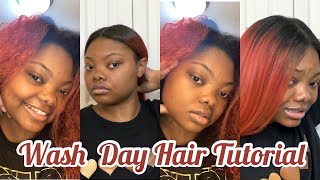 Wash Day Natural Hair 2022 | Hask Hair Products | Flat Ironing My Hair *Fail*