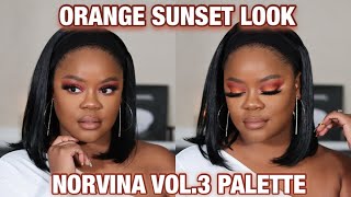 Mellow Makeup Monday | Orange Sunset Look | Norvina Vol. 3 Palette | Lqlove