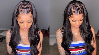 Very Detailed Transparent Lace Frontal Wig Install & Rubber Band Tutorial | Asteria Hair