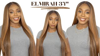 Outre Synthetic Sleeklay Part Hd Lace Front Wig - Elmirah 34 --/Wigtypes.Com