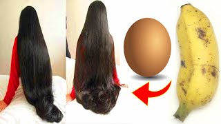 How To Grow Shine And Silky Hair Faster With Egg & Banana !! Super Fast Hair Growth Challenge!