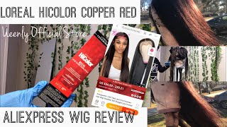 Coloring Aliexpress Wig With Loreal Hicolor Copper Red | Black To Copper Red |