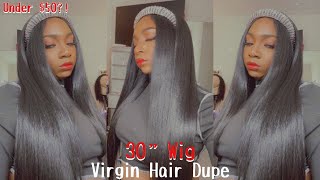 30 Inch Virgin Hair Dupe?! | Watch Me Slay This 30 Inch Organique Synthetic Lace Front Wig