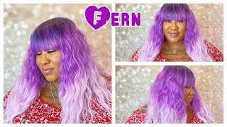 Another Wig Review Found In The Vault | Sleek Fern #Sleek #Purplewig #Curlywig #Bangwig #Purplehair