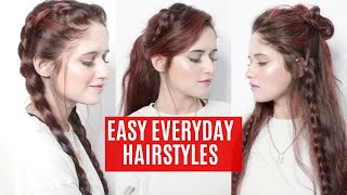 4 Easy Hairstyles For College & School Girls | Anukriti Lamaniya