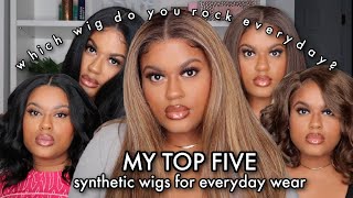 My Top Five Synthetic Wigs For Everyday Wear | The Perfect Synthetic Wigs For Everyday!