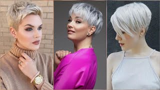 Women Short Fine Pixie Haircut Ideas 2022 | Pixie Cut With Bangs | Long Pixie Cut