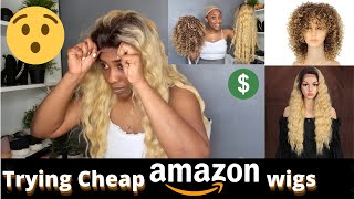 Testing Cheap Wigs From Amazon | Amazon Blonde Synthetic Wigs Review | Hit Or Miss ?! | Patricelivin