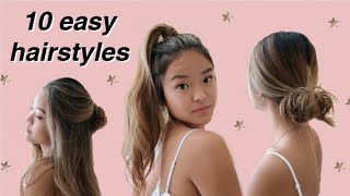 10 Easy Hairstyles For School!