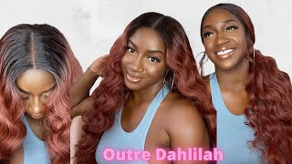 Cinnamon Spice And Everything Nice: $40 Wig Slay Ft. Outre Sleek Lay Part Dalilah 34"